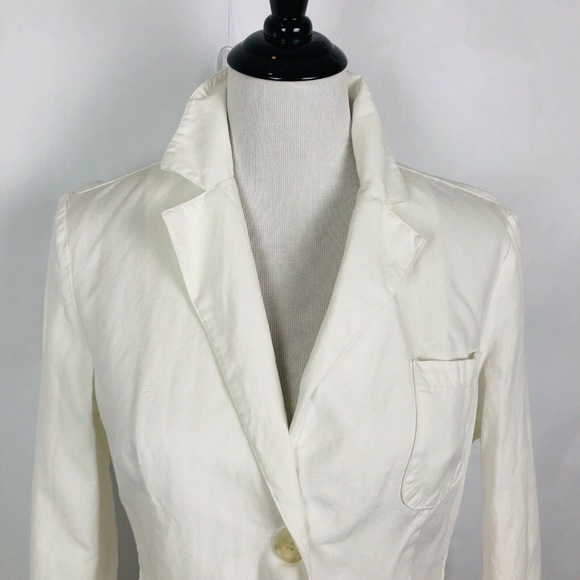 Sisley Blazer Jacket Cotton Flax Linen Blend - Picture 2 of 8